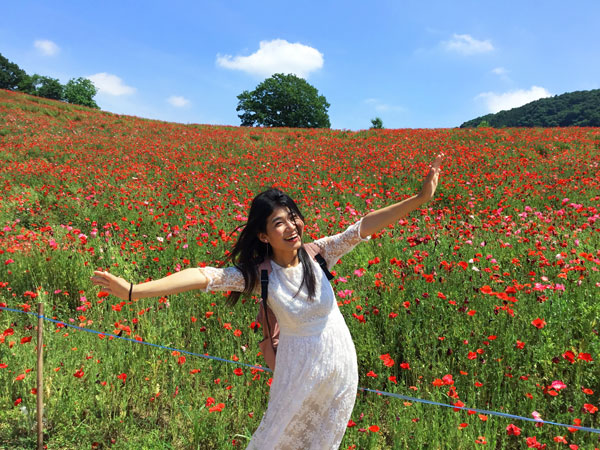 埼玉県東秩父村と皆野町の天空のポピーと私