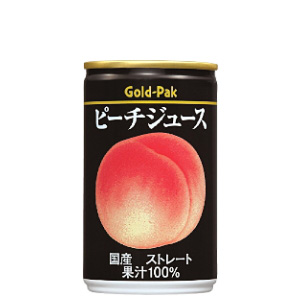 ゴールドパック国産ピーチストレートジュース販売中です